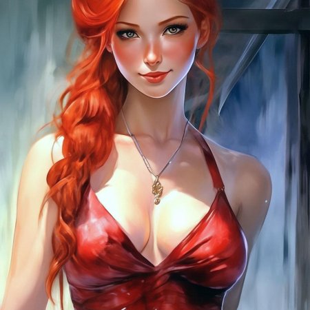 Красивая девушка рыжая