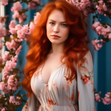 Красивая рыжая девушка