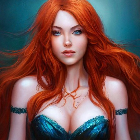 Девушка с рыжими волосами и зелеными глазами