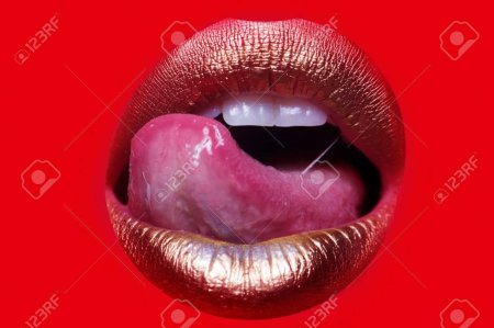 Губы золото