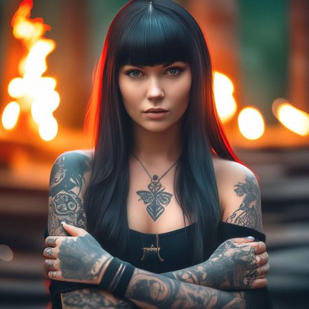 Татуированная девушка