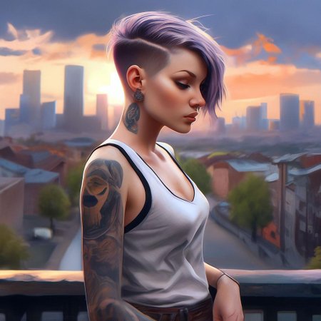 Прическа киберпанк