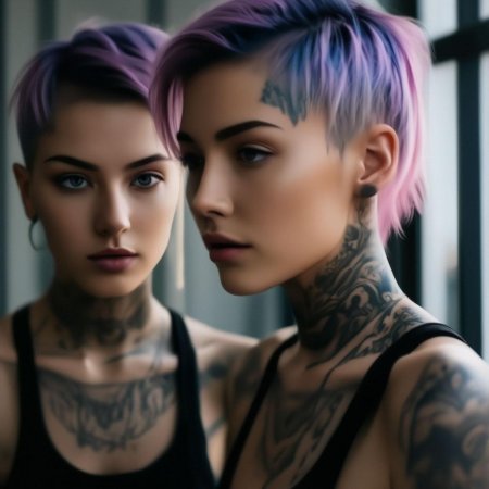 Девушка в татуировках