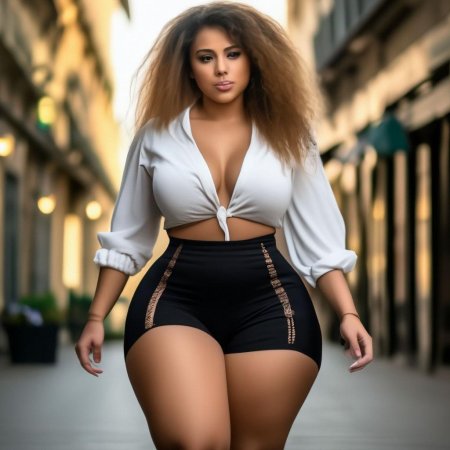 Девушка с огромными бедрами
