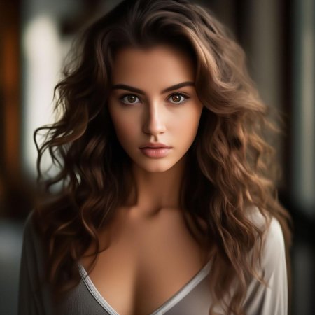 Красивые девушки с каштановыми волосами