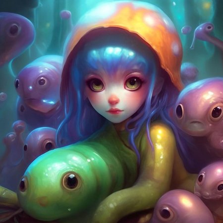 Девушка слизень