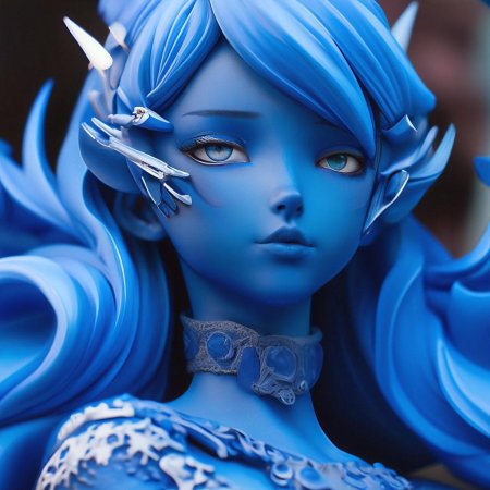 Голубые волосы