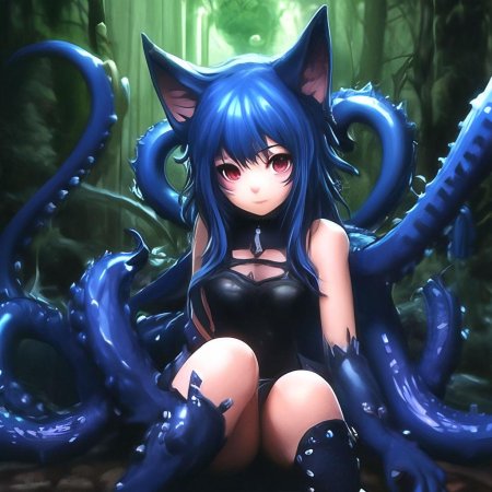 Девушка тентакли