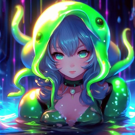 Аниме девушка слизь