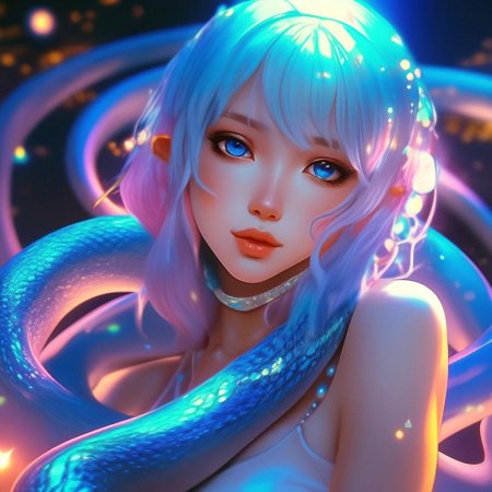 Аниме девушка змея