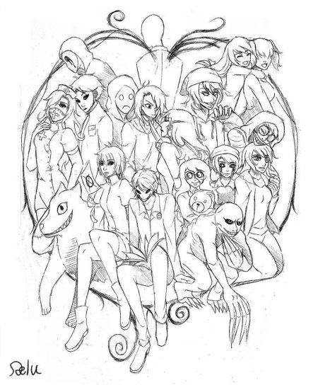 Крипипаста раскраска Бен