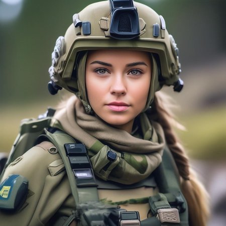 Военная девушка