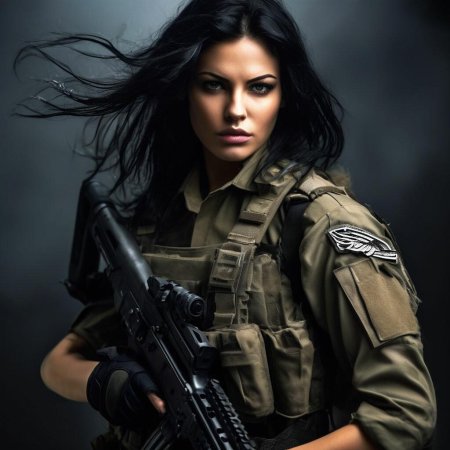 Девушка военная