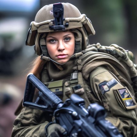 Девушка в военной форме