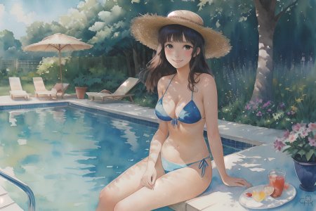 Аниме акварелью