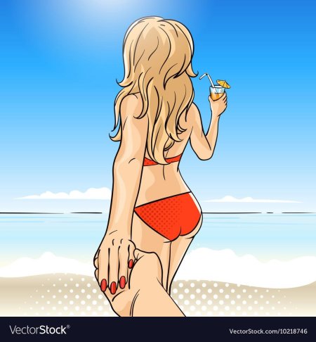 Девушка в купальнике рисунок