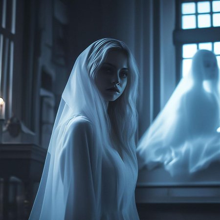 Красивая девушка призрак