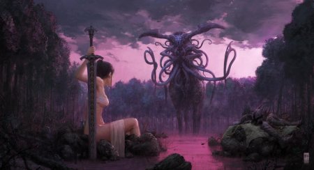 Девушка арт фэнтези отдыхает