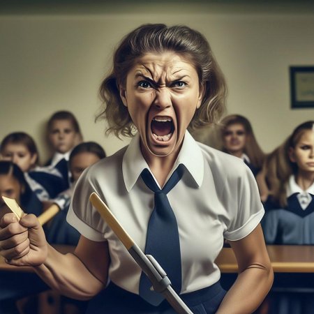 Злой учитель в школе