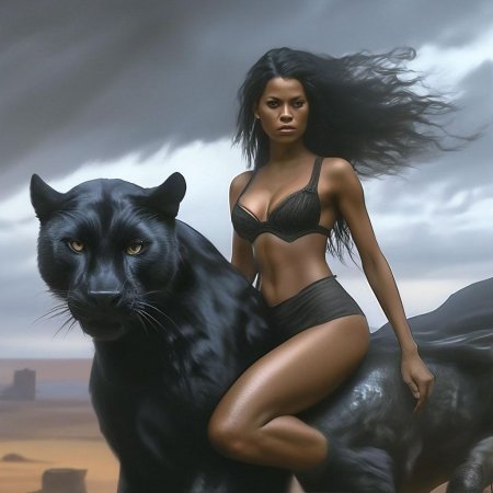 Девушка с пантерой