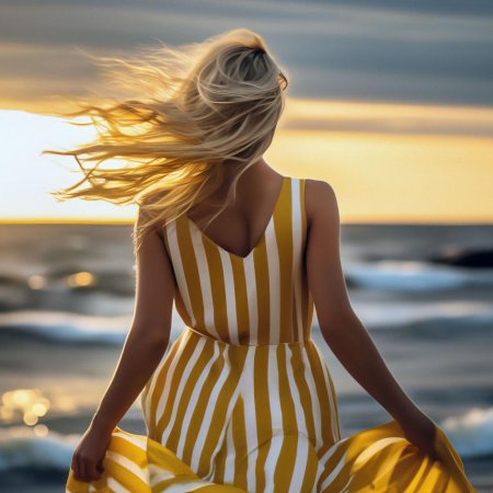 Блондинка вид сзади