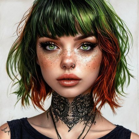 Девушка неформал