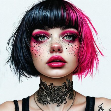 Девушка неформал