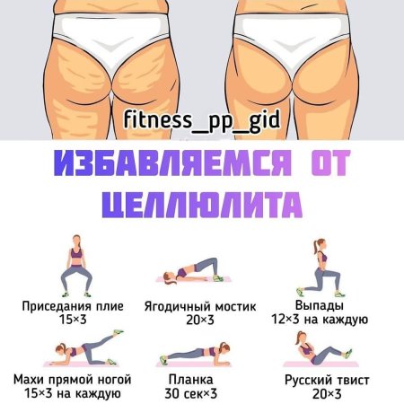 Упражнения от целлюлита на бедрах