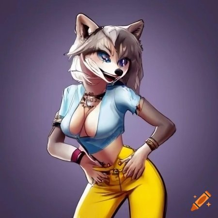 Фурри волчица