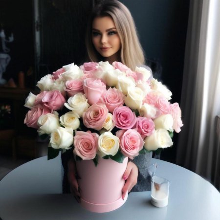 Девушка с цветам