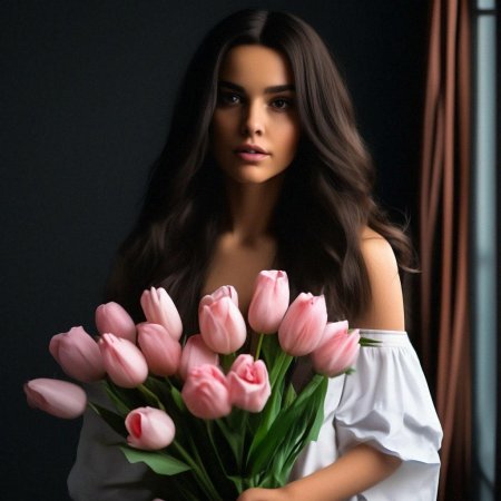 Девушка с красивой