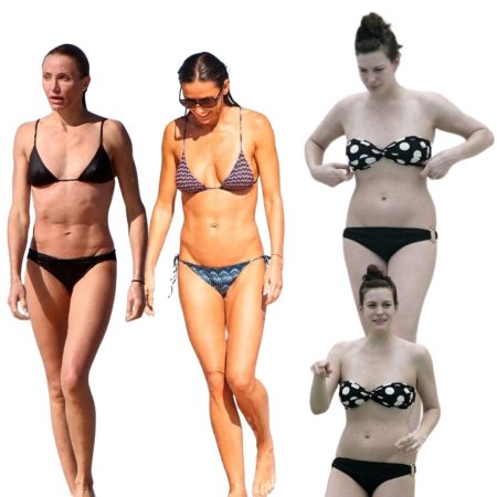 Девушки с фигурой перевернутый треугольник в купальнике