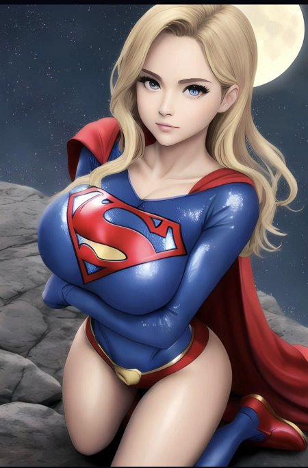 Супергерл с большой грудью