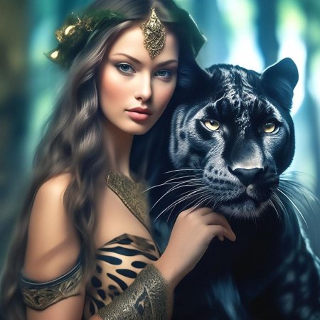 Девушка пантера