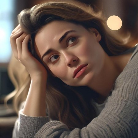 Задумчивая женщина