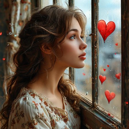 Девушка мечтает