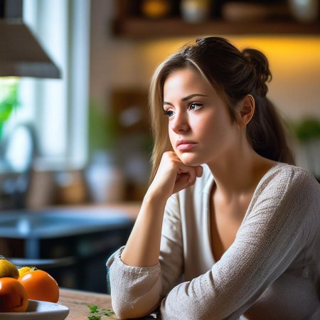 Задумчивая женщина