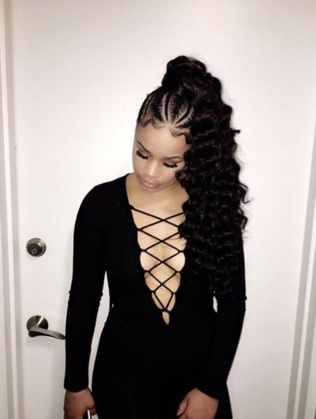 Косы на длинные черные волосы