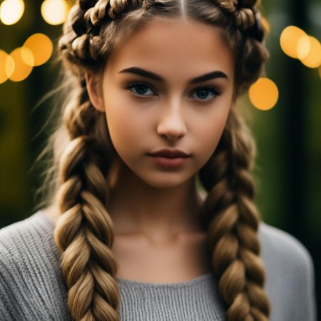 Красивые девушки с косичками