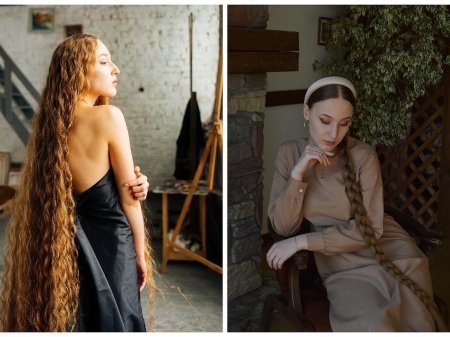 Девушка с длинной косой