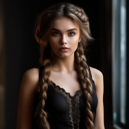 Девушка с длинной косой