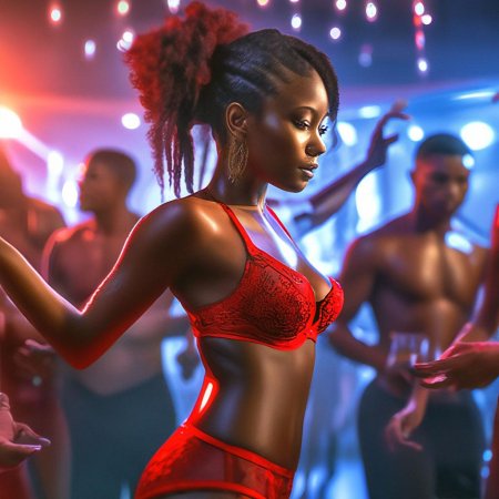 Негритянка в нижнем белье