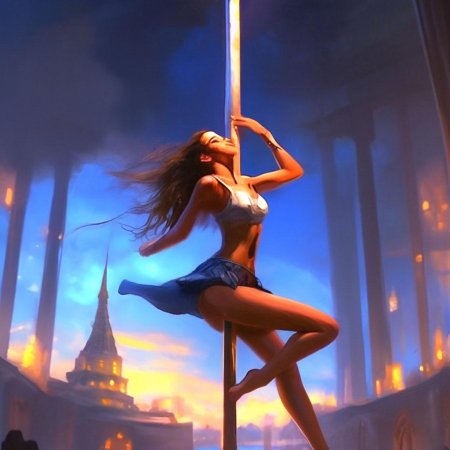 Девушка танцует на шесте