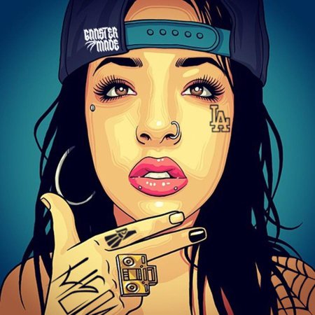 Рисунки девушек в стиле арт