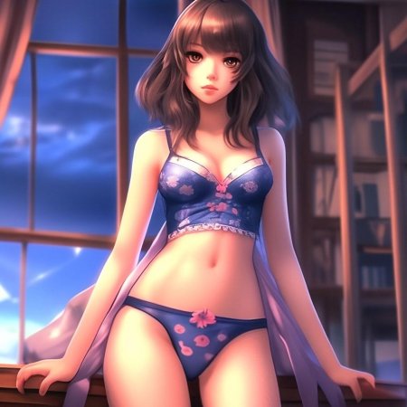 Девушки аниме в нижнем белье