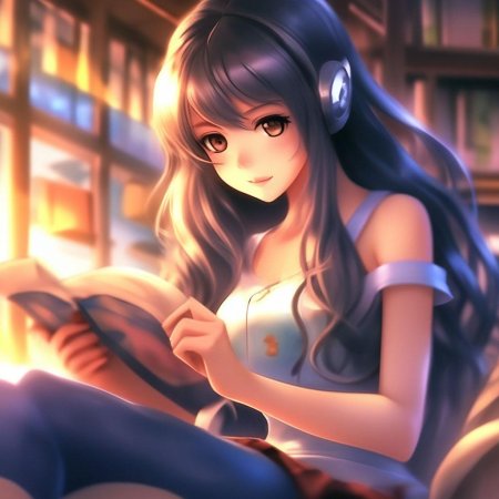 Девушка читает