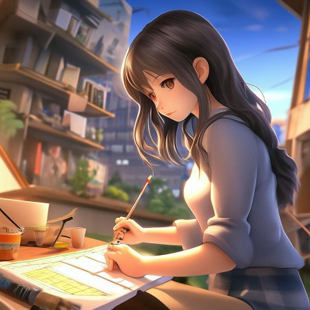 Девушка художник