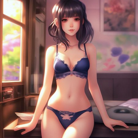 Девушки аниме в нижнем белье