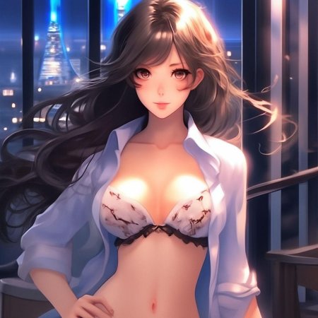 Девушка в нижнем белье аниме