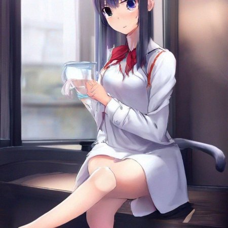 Аниме девочка кошка